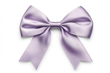 Fototapeta premium Elegant lavender ribbon bow. A smooth, light purple satin bow, perfect for gifts or decorations