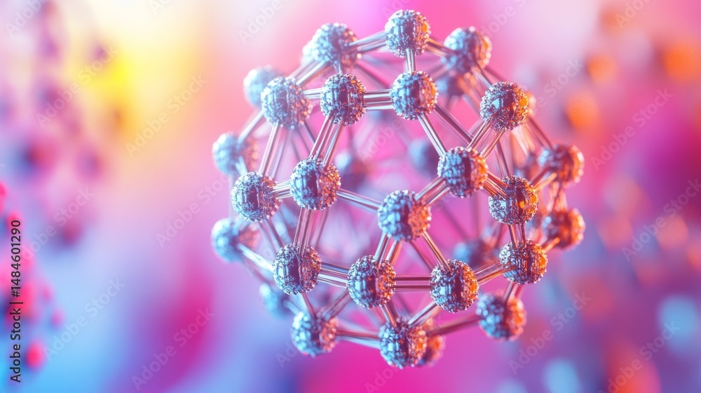 Poster self-assembling nanomaterials forming in a futuristic environment