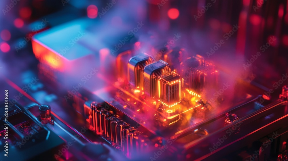 Poster thermoelectric module for quantum computing cooling system illustration