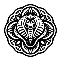 A glyph style icon depicting cobra tattoo
