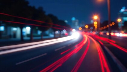 Obraz premium Abstract blurred light trails create a dynamic motion background Perfect for video overlays, website backgrounds, and presentations , cinematic, blurred, seamless
