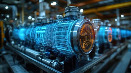 Fototapeta premium Industrial engine closeup