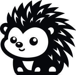 Small Hedgehog Mascot Vector