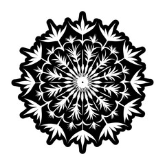 A filled style icon of dandelion tattoo