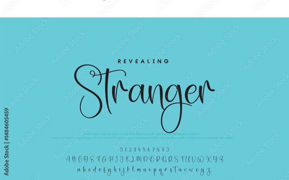 Poster handwrite signature font calligraphy logotype script brush font type font lettering handwritten