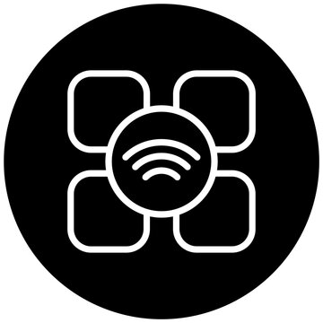 Grid Computing Vector Icon
