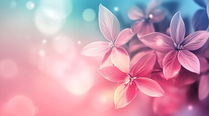 Fototapeta premium Pastel blossoms, bokeh background