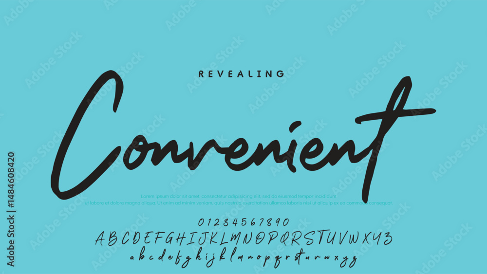 Poster handwrite signature font calligraphy logotype script brush font type font lettering handwritten