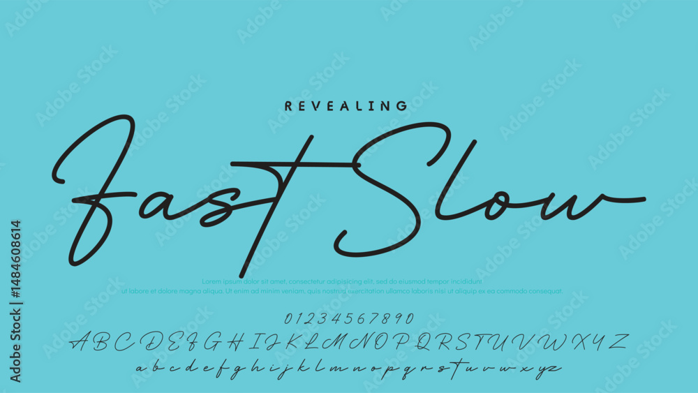 Poster handwrite signature font calligraphy logotype script brush font type font lettering handwritten