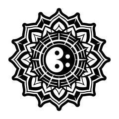 A glyph style icon of feng shui harmony