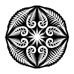 Solid icon depicting fern leaves artwork
