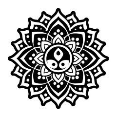 A glyph style icon of symmetrical artwork