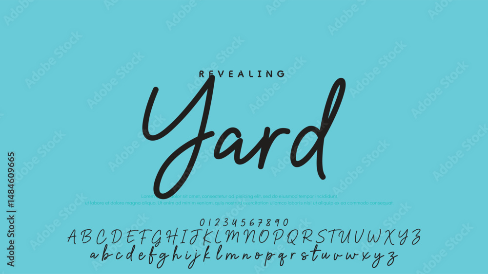 Poster handwrite signature font calligraphy logotype script brush font type font lettering handwritten