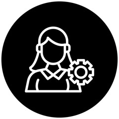 Project Manager Female Icon