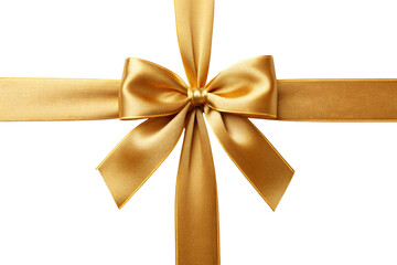 golden bow isolated on white