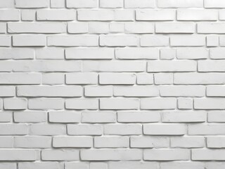 Fototapeta premium White painted old brick Wall panoramic background 