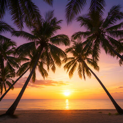 Sunset Palm Beach Paradise