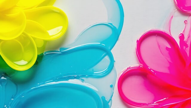 Abstract flower from colorful slime