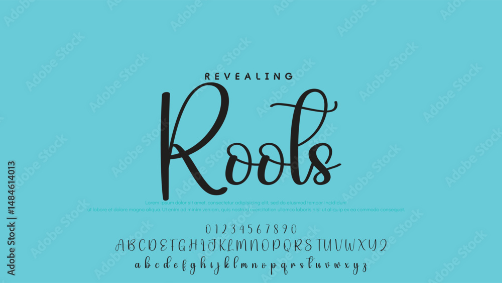 Poster hand drawn vector alphabet. modern monoline signature script font. elegant signature font. best alph
