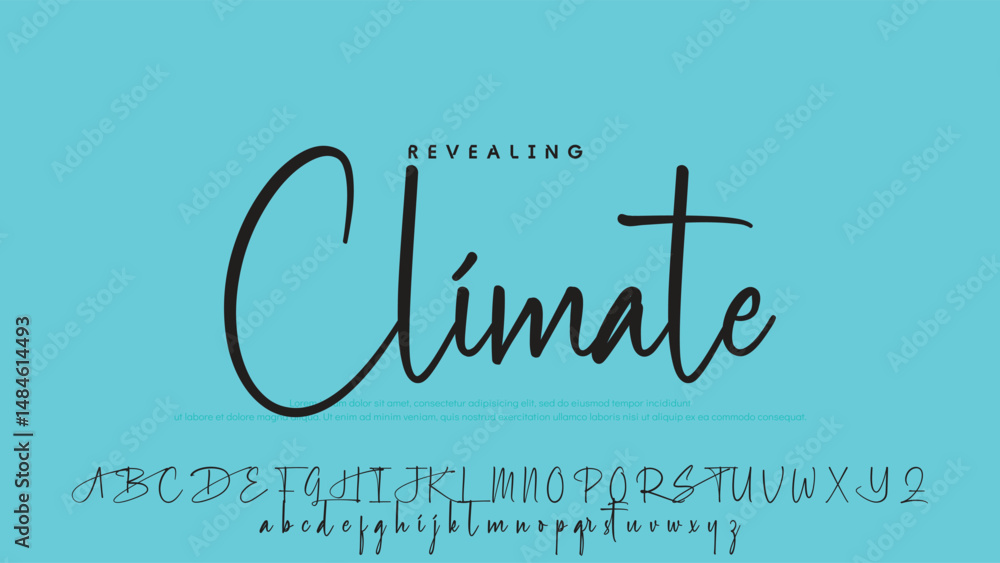 Poster hand drawn vector alphabet. modern monoline signature script font. elegant signature font. best alph