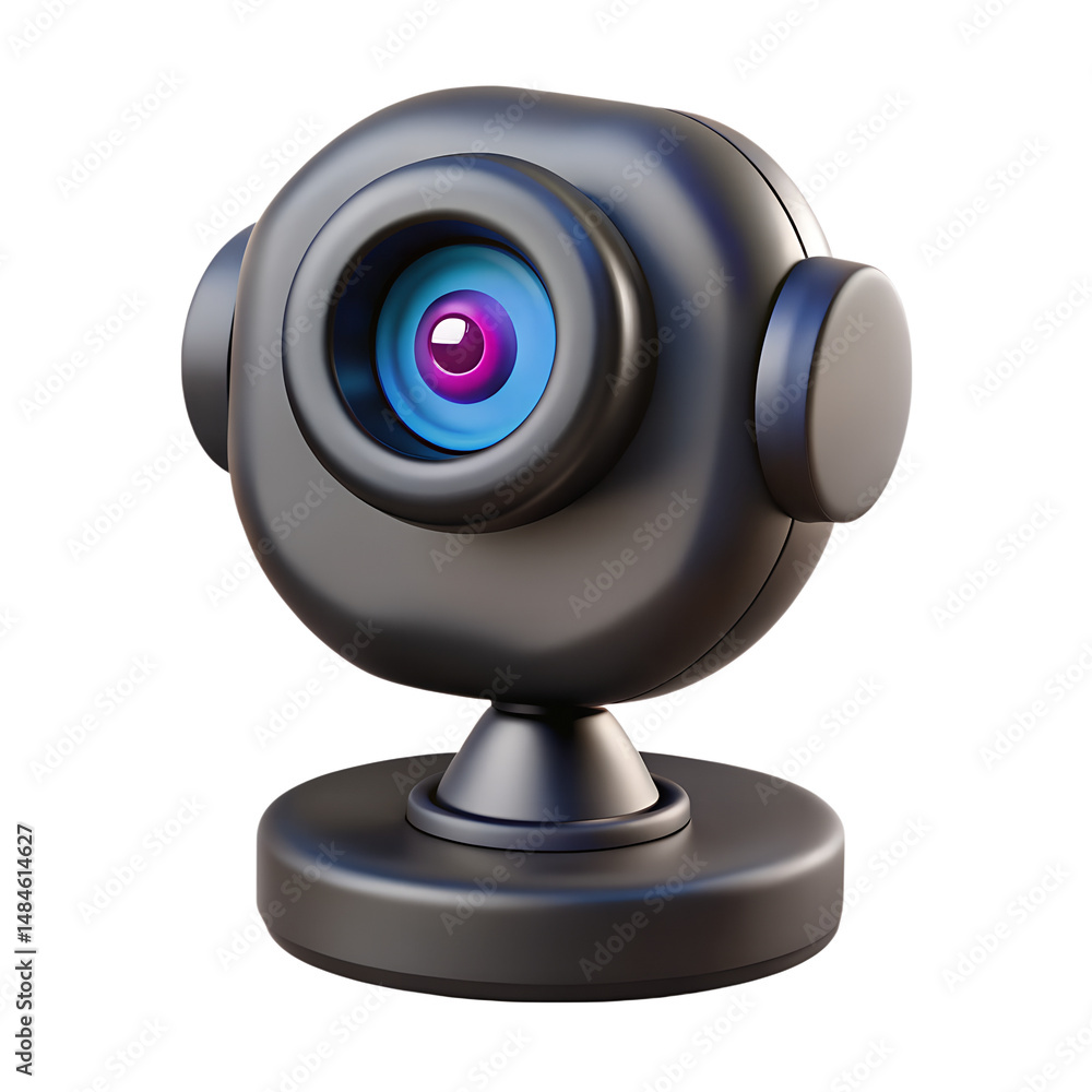 Poster stylish modern webcam icon presented as a high quality 3d rendering ready for use in various tech re