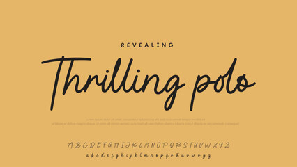 Hand drawn vector alphabet. Modern monoline signature script font. Elegant Signature Font. Best Alphabet Beautiful Calligraphy Signature Font