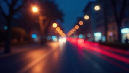 Abstract blurred city lights at night, perfect for website or app backgrounds , modern, pattern, colorful