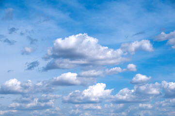 Fototapeta premium Blue sky background with clouds