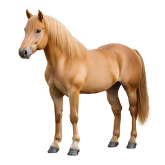 Fototapeta premium Stunning Light Golden Horse Against transparent Background