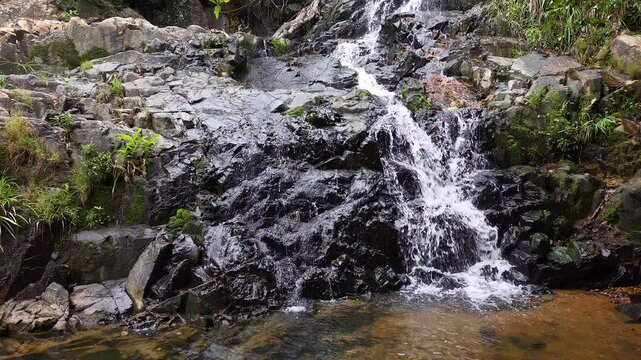 May 10 2025  Siu Chik Sha Waterfall Cascading in Forest Landscape