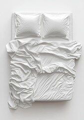 Obraz premium Clean, crisp, white bed linens