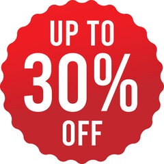 30 Off Sticker Discount Banner Vector Template in Image 2025,30 Sticker Discount Banner PNG 2025,30 Off Banner Image free,Up To 30% Off Banner Vector PNG Image
