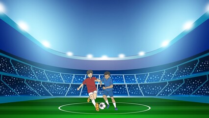 soccer field with players © Asif