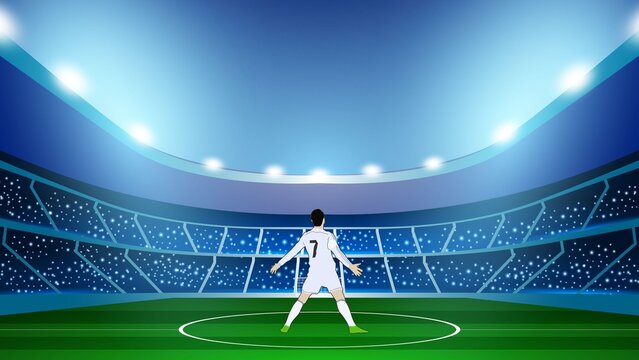 soccer stadium with cr7