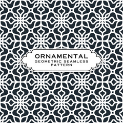 Ornamental geometric seamless pattern vector