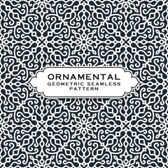 Ornamental geometric seamless pattern vector