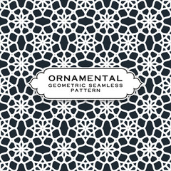 Ornamental geometric seamless pattern vector