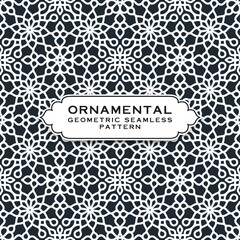 Ornamental geometric seamless pattern vector