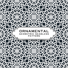 Ornamental geometric seamless pattern vector