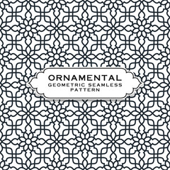 Ornamental geometric seamless pattern vector