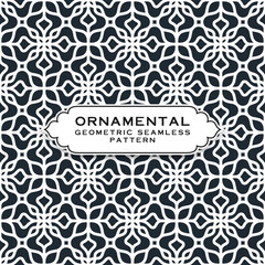 Ornamental geometric seamless pattern vector
