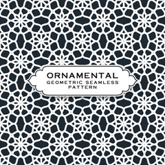 Ornamental geometric seamless pattern vector
