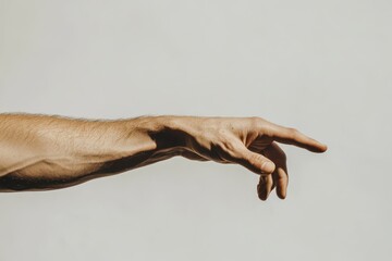 Touch Hand. Hand pointing with Interact Sign on White Background