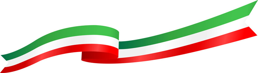 Mexican Flag Ribbon Corner Border Illustration