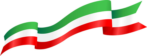 Mexican Flag Ribbon Corner Border Illustration