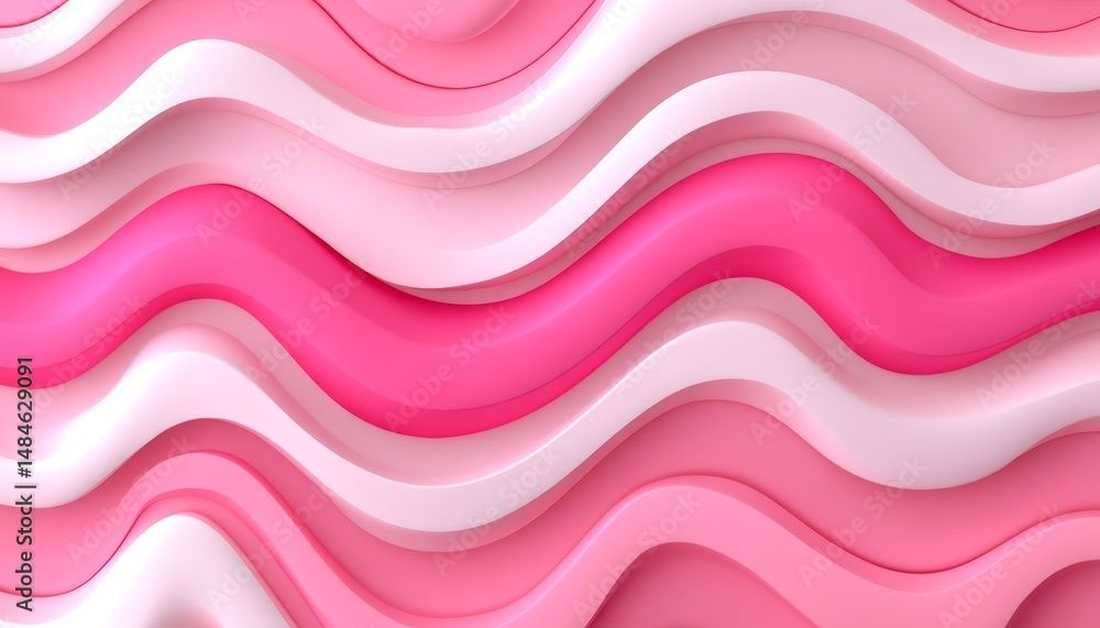 Poster abstract gentle pink fluid wave background delicate monochrome gradient with dynamic, flowing waves