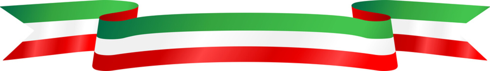 Mexican Flag Ribbon Corner Border Illustration