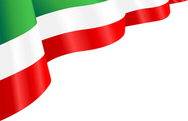 Mexico National Flag Ribbon Corner Border Illustration