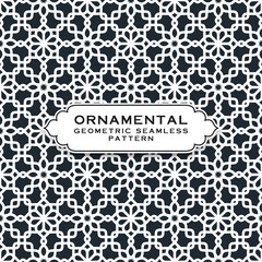 Ornamental geometric seamless pattern vector