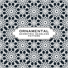 Ornamental geometric seamless pattern vector